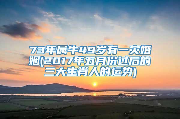 73年属牛49岁有一灾婚姻(2017年五月份过后的三大生肖人的运势)