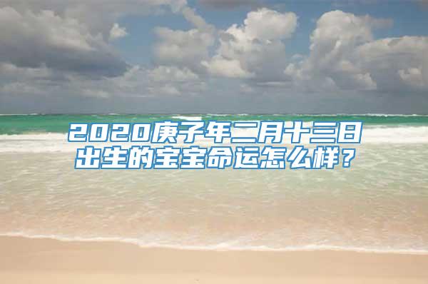 2020庚子年二月十三日出生的宝宝命运怎么样？