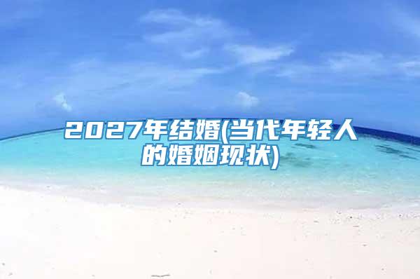 2027年结婚(当代年轻人的婚姻现状)