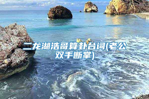 二龙湖浩哥算卦台词(老公双手断掌)