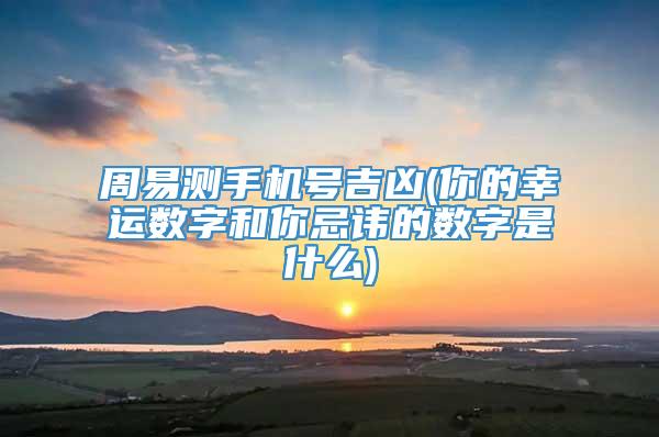 周易测手机号吉凶(你的幸运数字和你忌讳的数字是什么)