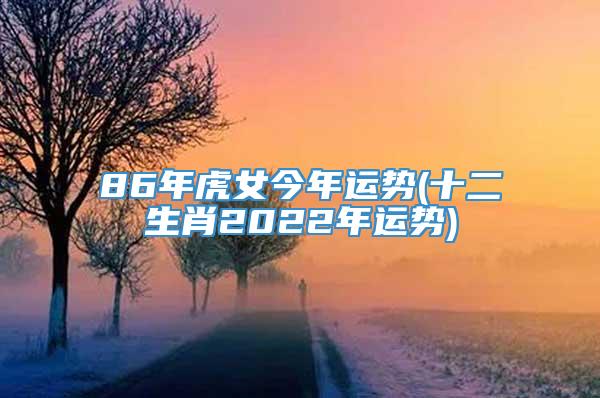 86年虎女今年运势(十二生肖2022年运势)
