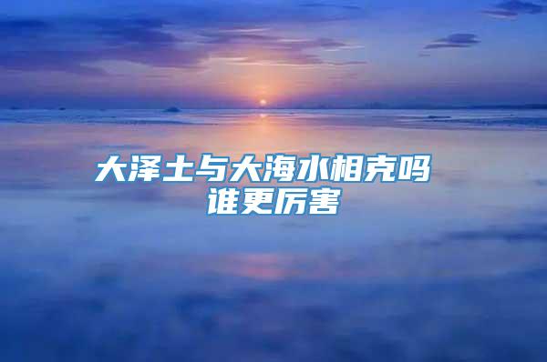 大泽土与大海水相克吗 谁更厉害