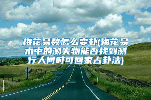 梅花易数怎么变卦(梅花易术中的测失物能否找到测行人何时可回家占卦法)