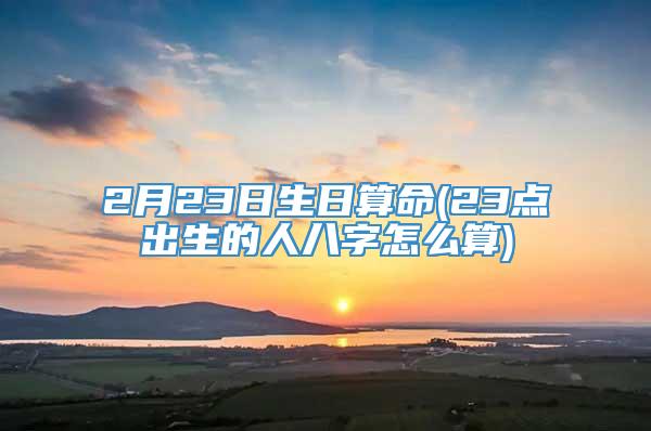 2月23日生日算命(23点出生的人八字怎么算)