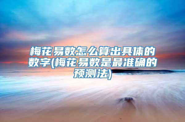 梅花易数怎么算出具体的数字(梅花易数是最准确的预测法)