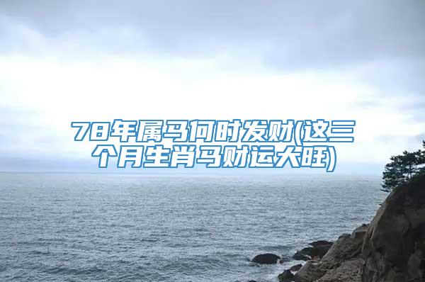 78年属马何时发财(这三个月生肖马财运大旺)