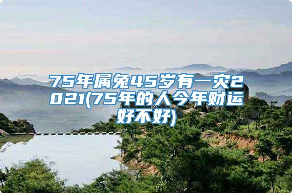 75年属兔45岁有一灾2021(75年的人今年财运好不好)