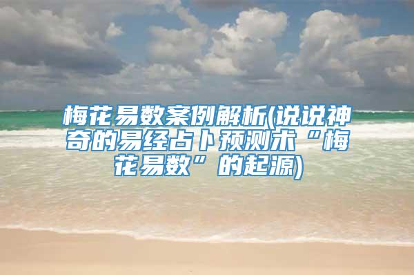 梅花易数案例解析(说说神奇的易经占卜预测术“梅花易数”的起源)