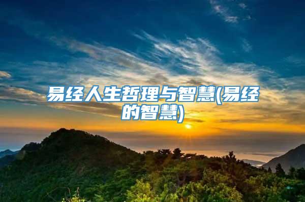 易经人生哲理与智慧(易经的智慧)