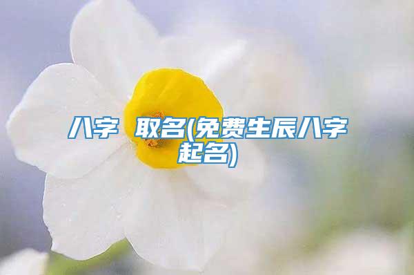 八字 取名(免费生辰八字起名)