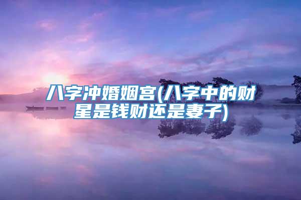 八字冲婚姻宫(八字中的财星是钱财还是妻子)