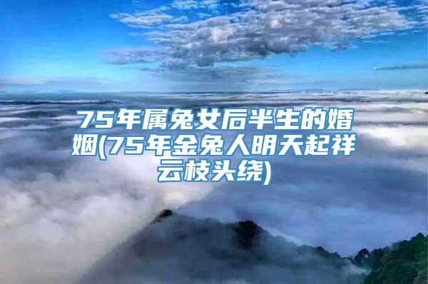 75年属兔女后半生的婚姻(75年金兔人明天起祥云枝头绕)