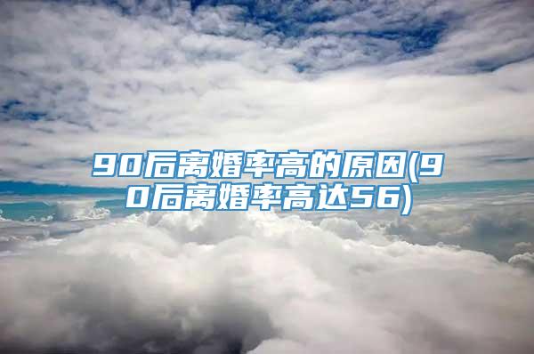 90后离婚率高的原因(90后离婚率高达56)