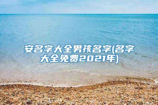 安名字大全男孩名字(名字大全免费2021年)