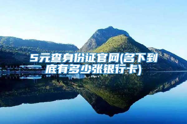 5元查身份证官网(名下到底有多少张银行卡)