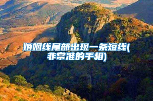 婚姻线尾部出现一条短线(非常准的手相)