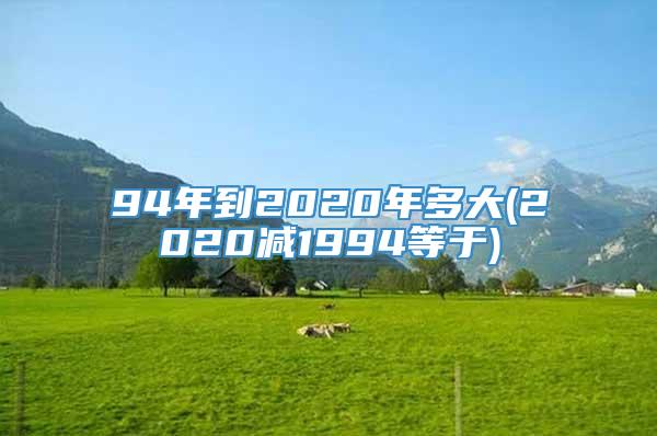 94年到2020年多大(2020减1994等于)