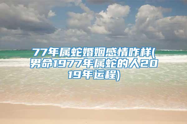 77年属蛇婚姻感情咋样(男命1977年属蛇的人2019年运程)