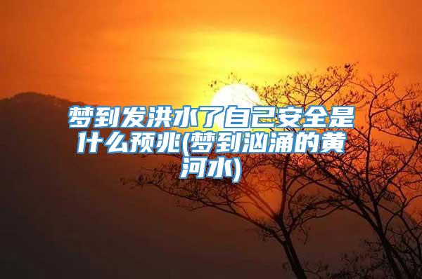 梦到发洪水了自己安全是什么预兆(梦到汹涌的黄河水)