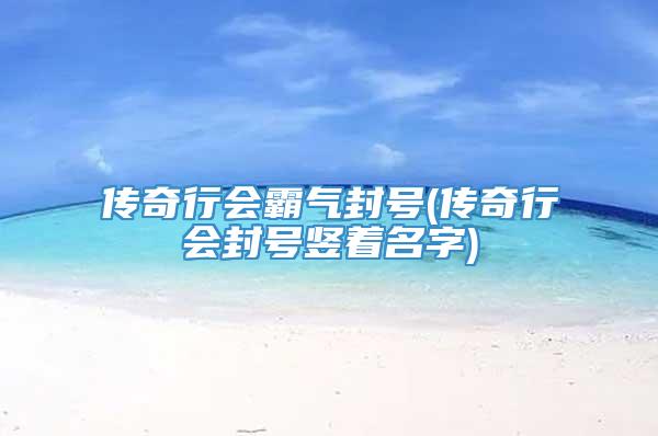 传奇行会霸气封号(传奇行会封号竖着名字)
