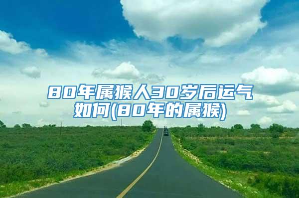 80年属猴人30岁后运气如何(80年的属猴)