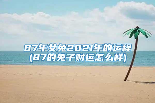 87年女兔2021年的运程(87的兔子财运怎么样)