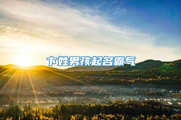 卞姓男孩起名霸气