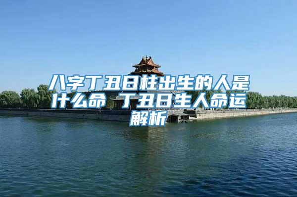 八字丁丑日柱出生的人是什么命 丁丑日生人命运解析