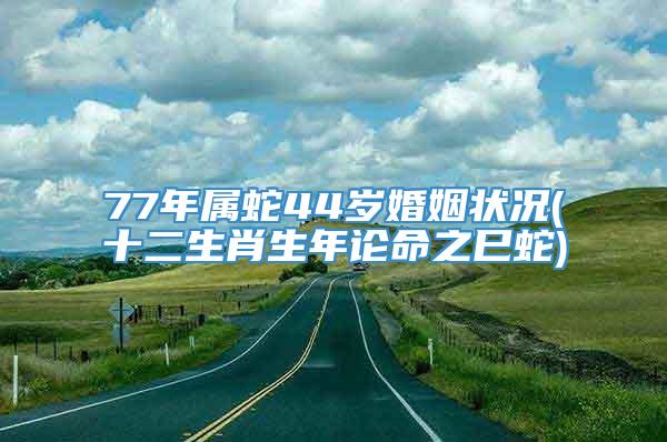 77年属蛇44岁婚姻状况(十二生肖生年论命之巳蛇)