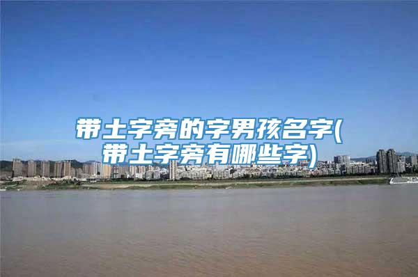带土字旁的字男孩名字(带土字旁有哪些字)