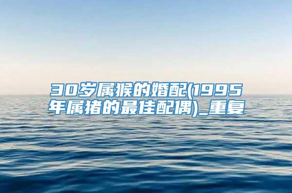 30岁属猴的婚配(1995年属猪的最佳配偶)_重复