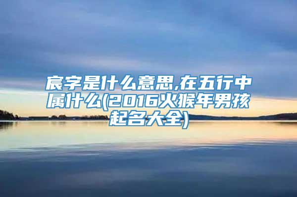 宸字是什么意思,在五行中属什么(2016火猴年男孩起名大全)