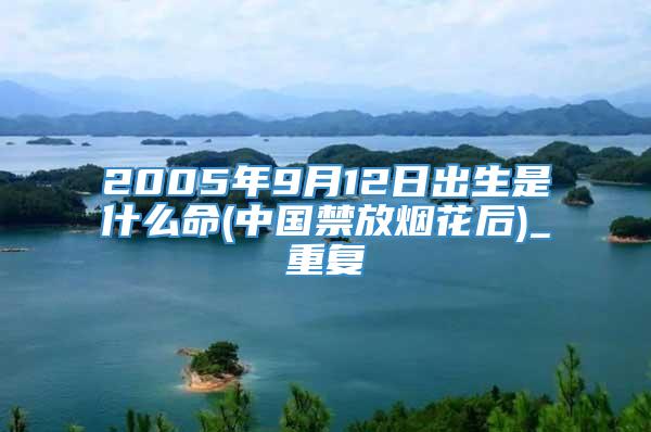 2005年9月12日出生是什么命(中国禁放烟花后)_重复