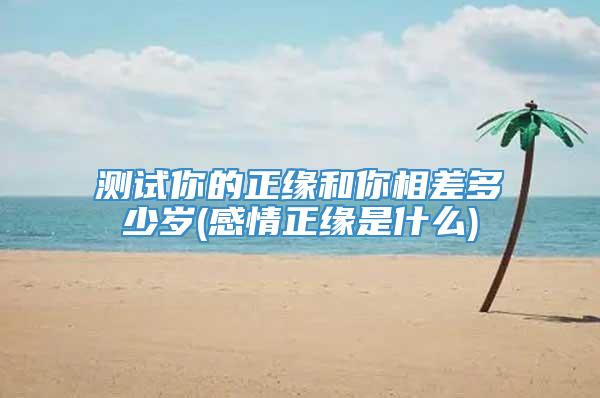 测试你的正缘和你相差多少岁(感情正缘是什么)