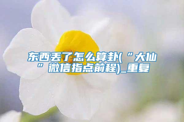 东西丢了怎么算卦(“大仙”微信指点前程)_重复