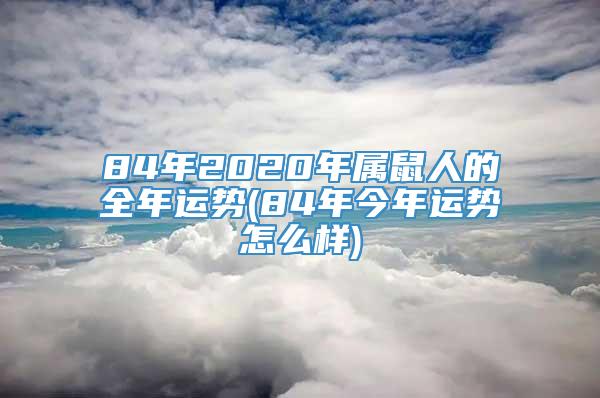 84年2020年属鼠人的全年运势(84年今年运势怎么样)