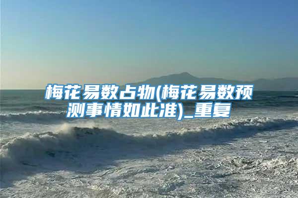 梅花易数占物(梅花易数预测事情如此准)_重复