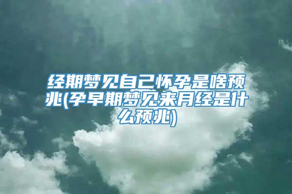 经期梦见自己怀孕是啥预兆(孕早期梦见来月经是什么预兆)