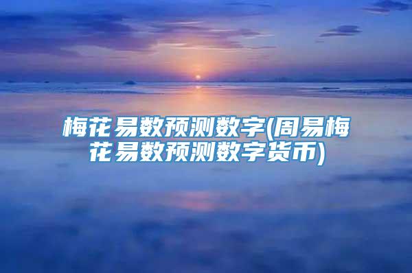 梅花易数预测数字(周易梅花易数预测数字货币)