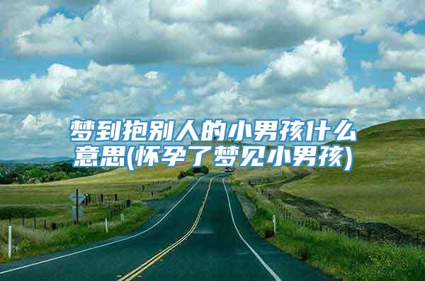 梦到抱别人的小男孩什么意思(怀孕了梦见小男孩)