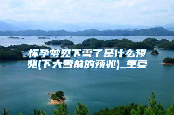 怀孕梦见下雪了是什么预兆(下大雪前的预兆)_重复