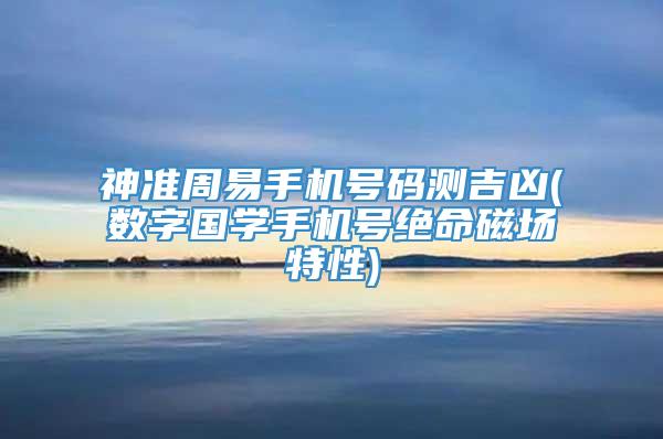 神准周易手机号码测吉凶(数字国学手机号绝命磁场特性)