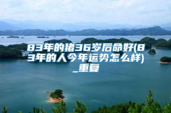 83年的猪36岁后命好(83年的人今年运势怎么样)_重复