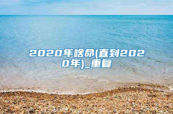 2020年啥命(直到2020年)_重复