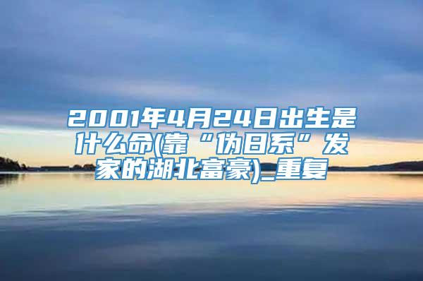 2001年4月24日出生是什么命(靠“伪日系”发家的湖北富豪)_重复