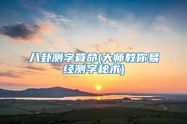 八卦测字算命(大师教你易经测字秘术)