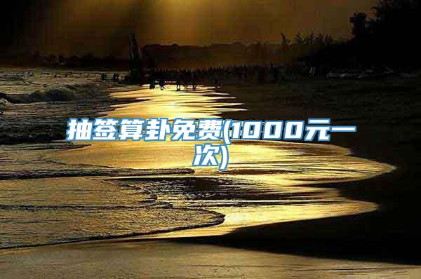 抽签算卦免费(1000元一次)