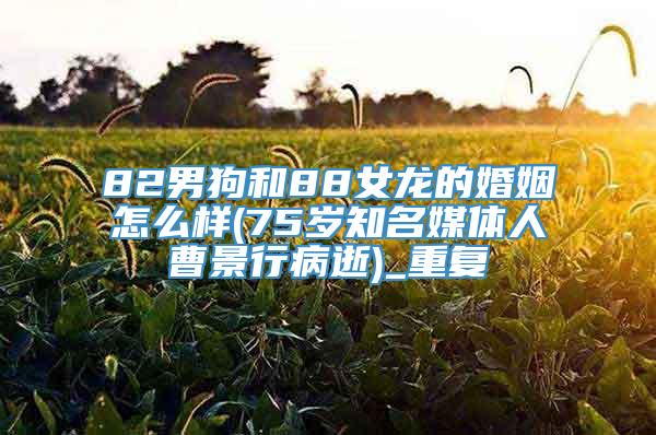 82男狗和88女龙的婚姻怎么样(75岁知名媒体人曹景行病逝)_重复