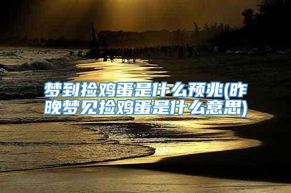梦到捡鸡蛋是什么预兆(昨晚梦见捡鸡蛋是什么意思)